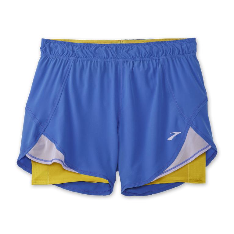 Brooks Chaser 5" Womens Running Shorts - Bluetiful/Golden Hour - Indonesia (PNMS-60235)